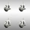 Service Caster 3.5 Inch 316SS Thermoplastic Rubber 10mm Threaded Stem Caster Set Brake SCC SCC-SS316TS20S3514-TPRB-TLB-M1015-4 - alternate 1